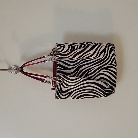 Maurizio TAIUTI 1990s Punk Leather Zebra Print Bucket Mobwife Tote Bag - Picture 5 of 8